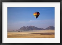 Framed Hot air balloon over Namib Desert, Africa