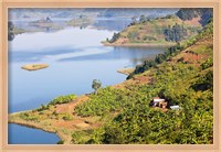 Framed Lake Mutanda near Kisoro, Uganda