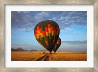 Framed Launching hot air balloons, Namib Desert, near Sesriem, Namibia