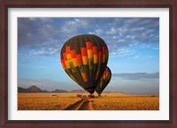 Framed Launching hot air balloons, Namib Desert, near Sesriem, Namibia