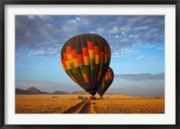 Framed Launching hot air balloons, Namib Desert, near Sesriem, Namibia