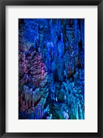 Framed Ludi Cave, limestone cave formation, Guangxi, China