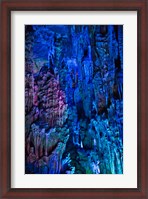 Framed Ludi Cave, limestone cave formation, Guangxi, China