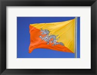 Framed National Flag, Bhutan
