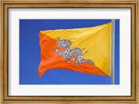 Framed National Flag, Bhutan