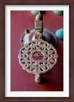 Framed Morocco, Islamic law courts, moorish door