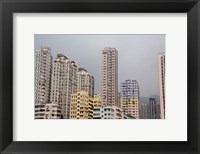 Framed New Territories high-rise apartments, Hong Kong, China