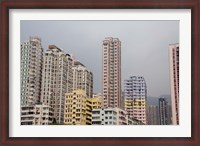 Framed New Territories high-rise apartments, Hong Kong, China