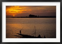 Framed Pirogue On The Bani River, Mopti, Mali, West Africa