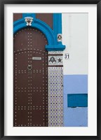 Framed MOROCCO, Rabat: Kasbah des Oudaias, Doorway Detail