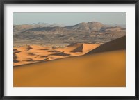 Framed MOROCCO, Tafilalt, MERZOUGA: Erg Chebbi Dunes sunset