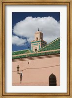 Framed Mosque in Old Marrakech, Ali Ben Youssef, Marrakech, Morocco