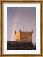 Framed Rainbow over fortress, Essaouira, Morocco