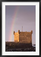 Framed Rainbow over fortress, Essaouira, Morocco