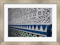 Framed Close up of design on Islamic law courts, Morocco