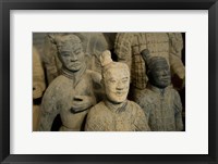 Framed Ranks and uniroms of terra cotta warrior figures