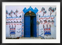 Framed Nubian Village Restaurant Across the Nile from Luxor, Egypt