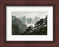 Framed Peaks and Valleys of Grand Canyon in the mist, Mt. Huang Shan, China