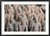 Framed Army of Qin Terra Cotta Warriors, Xian, China