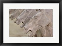 Framed Qin Terra Cotta Warriors and Horses, Xian, Shaanxi, China
