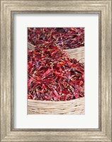Framed Red peppers at local produce market, Bumthang, Bhutan