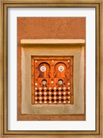 Framed Ornate Detail of a Wooden Window, Djenne, Mali