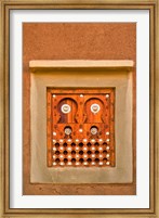 Framed Ornate Detail of a Wooden Window, Djenne, Mali