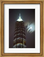 Framed Night View of Jinmao Building, Shanghai, China