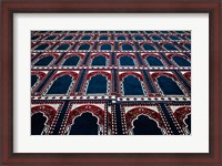 Framed Pattern of prayer rugs, Islamic mosque, Cairo, Egypt