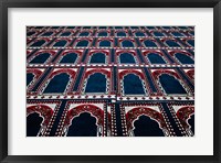 Framed Pattern of prayer rugs, Islamic mosque, Cairo, Egypt