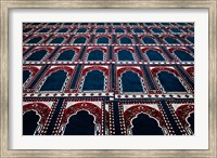 Framed Pattern of prayer rugs, Islamic mosque, Cairo, Egypt