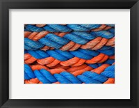 Framed Pattern of rope on cruise ship, Nile River, Egypt