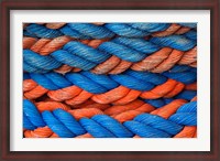 Framed Pattern of rope on cruise ship, Nile River, Egypt