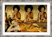 Framed Reclining Buddha, Shwedagon Pagoda, Yangon, Myanmar