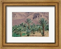 Framed Palmery Below Mountains, Morocco