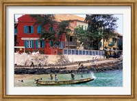 Framed Motorboat Launching from a Dakar Beach, Senegal