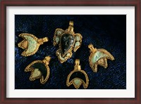 Framed Necklace Adornments, Gold Artifacts From Tillya Tepe Find, Six Tombs of Bactrian Nomads