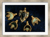 Framed Necklace Adornments, Gold Artifacts From Tillya Tepe Find, Six Tombs of Bactrian Nomads