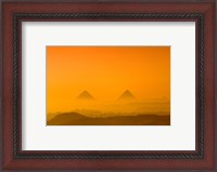 Framed Pyramids at Giza, Khafre, Menkaure, Giza Plateau, Egypt