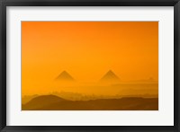Framed Pyramids at Giza, Khafre, Menkaure, Giza Plateau, Egypt