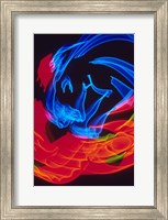 Framed Red and Blue Neon Lighting with Nightzoom