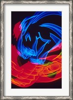 Framed Red and Blue Neon Lighting with Nightzoom