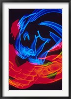 Framed Red and Blue Neon Lighting with Nightzoom