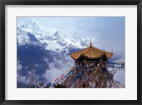 Framed Praying Flags and Pavilion, Deqin, Lijiang Area, Yunnan Province, China
