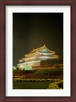 Framed Night View of Tian An Men Tower, Beijing, China
