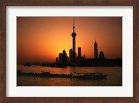 Framed Oriental Pearl TV Tower and High Rises, Shanghai, China
