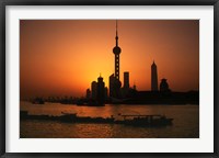 Framed Oriental Pearl TV Tower and High Rises, Shanghai, China