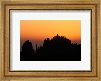 Framed Mt Huangshan (Yellow Mountain) at Sunset, China