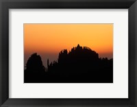 Framed Mt Huangshan (Yellow Mountain) at Sunset, China