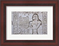 Framed Queen Cleopatra and Stone Carved Hieroglyphics, Egypt